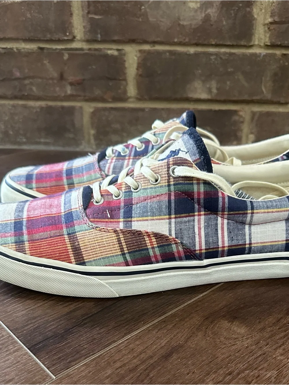 Polo Ralph Lauren Thorton III Mens Shoes 13 D Multicolor Plaid